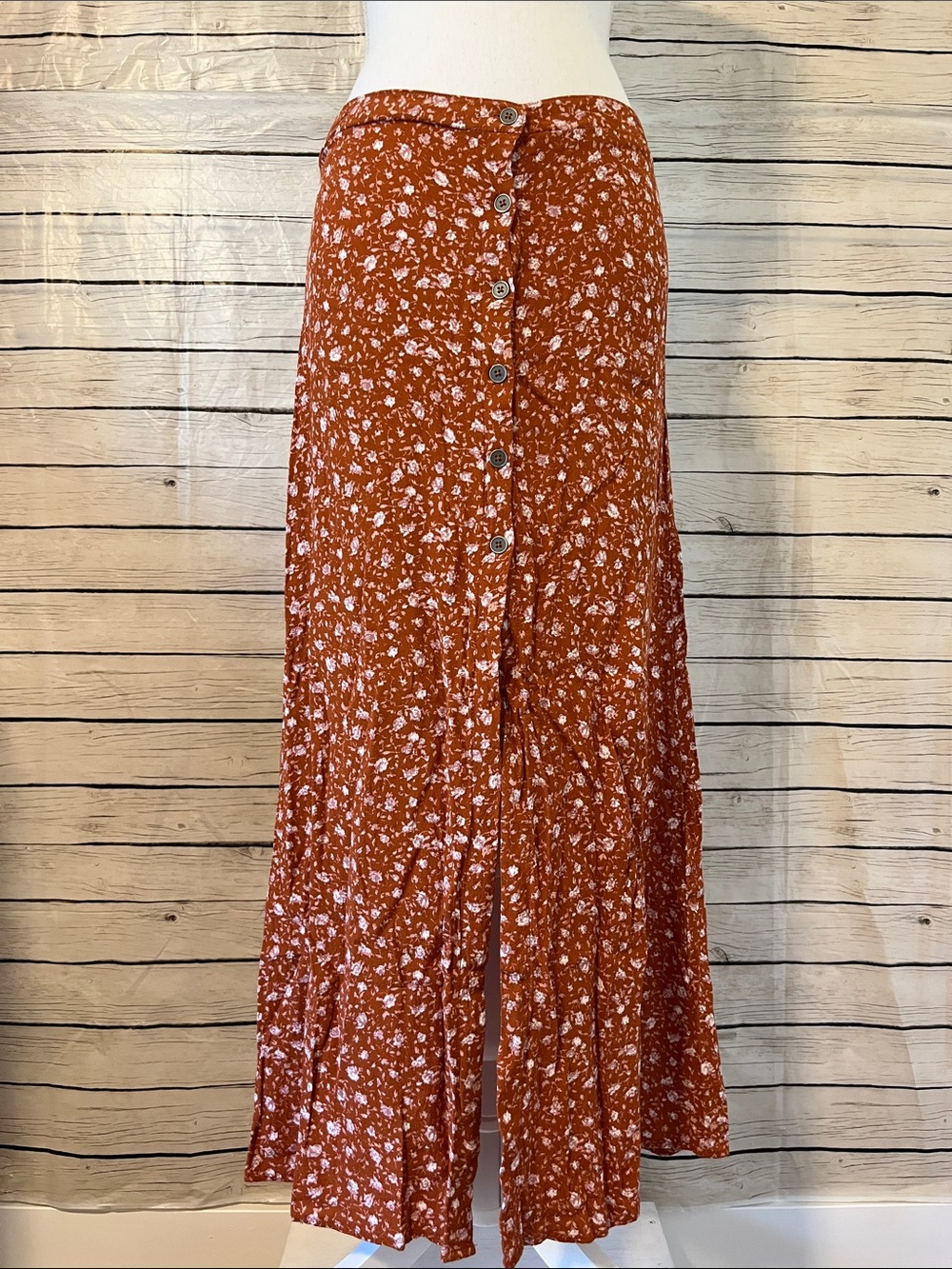 Wild Fable Rust Floral Maxi Skirt